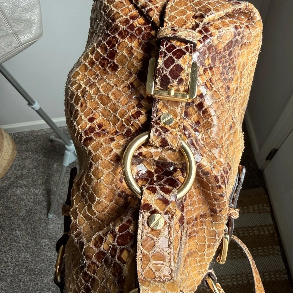Michael Kors Snakeskin embossed leather‎ tote/shoulder bag